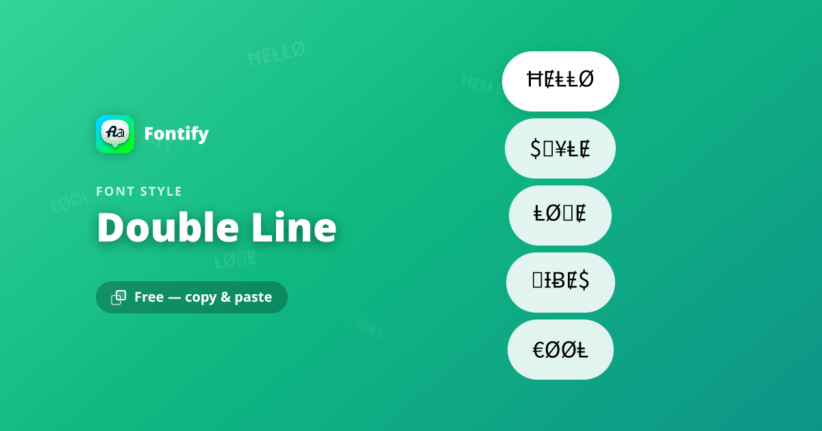 Double Line Font – Copy & Paste for Instagram & TikTok | Fontify